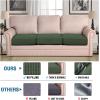 imageHVERSAILTEX High Stretch Individual Seat Cushion Covers Sofa Slipcovers Featuring Jacquard Textured Twill Fabric 3 Pack for 3 Couch Cushion GreyBronze Green