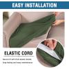 imageHVERSAILTEX High Stretch Individual Seat Cushion Covers Sofa Slipcovers Featuring Jacquard Textured Twill Fabric 3 Pack for 3 Couch Cushion GreyBronze Green