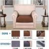 imageHVERSAILTEX High Stretch Individual Seat Cushion Covers Sofa Slipcovers Featuring Jacquard Textured Twill Fabric 3 Pack for 3 Couch Cushion GreyCaramel