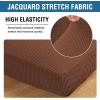 imageHVERSAILTEX High Stretch Individual Seat Cushion Covers Sofa Slipcovers Featuring Jacquard Textured Twill Fabric 3 Pack for 3 Couch Cushion GreyCaramel