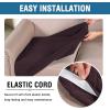 imageHVERSAILTEX High Stretch Individual Seat Cushion Covers Sofa Slipcovers Featuring Jacquard Textured Twill Fabric 3 Pack for 3 Couch Cushion GreyChocolate