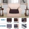 imageHVERSAILTEX High Stretch Individual Seat Cushion Covers Sofa Slipcovers Featuring Jacquard Textured Twill Fabric 3 Pack for 3 Couch Cushion GreyChocolate