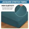 imageHVERSAILTEX High Stretch Individual Seat Cushion Covers Sofa Slipcovers Featuring Jacquard Textured Twill Fabric 3 Pack for 3 Couch Cushion GreyDeep Teal