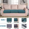 imageHVERSAILTEX High Stretch Individual Seat Cushion Covers Sofa Slipcovers Featuring Jacquard Textured Twill Fabric 3 Pack for 3 Couch Cushion GreyDeep Teal