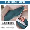 imageHVERSAILTEX High Stretch Individual Seat Cushion Covers Sofa Slipcovers Featuring Jacquard Textured Twill Fabric 3 Pack for 3 Couch Cushion GreyDeep Teal