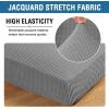 imageHVERSAILTEX High Stretch Individual Seat Cushion Covers Sofa Slipcovers Featuring Jacquard Textured Twill Fabric 3 Pack for 3 Couch Cushion GreyDove