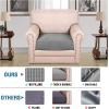 imageHVERSAILTEX High Stretch Individual Seat Cushion Covers Sofa Slipcovers Featuring Jacquard Textured Twill Fabric 3 Pack for 3 Couch Cushion GreyDove