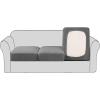 imageHVERSAILTEX High Stretch Individual Seat Cushion Covers Sofa Slipcovers Featuring Jacquard Textured Twill Fabric 3 Pack for 3 Couch Cushion GreyDove