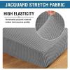 imageHVERSAILTEX High Stretch Individual Seat Cushion Covers Sofa Slipcovers Featuring Jacquard Textured Twill Fabric 3 Pack for 3 Couch Cushion GreyDove