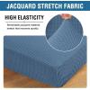 imageHVERSAILTEX High Stretch Individual Seat Cushion Covers Sofa Slipcovers Featuring Jacquard Textured Twill Fabric 3 Pack for 3 Couch Cushion GreyDusty Blue