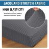 imageHVERSAILTEX High Stretch Individual Seat Cushion Covers Sofa Slipcovers Featuring Jacquard Textured Twill Fabric 3 Pack for 3 Couch Cushion GreyGrey