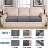 imageHVERSAILTEX High Stretch Individual Seat Cushion Covers Sofa Slipcovers Featuring Jacquard Textured Twill Fabric 3 Pack for 3 Couch Cushion GreyGrey