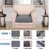 imageHVERSAILTEX High Stretch Individual Seat Cushion Covers Sofa Slipcovers Featuring Jacquard Textured Twill Fabric 3 Pack for 3 Couch Cushion GreyGrey