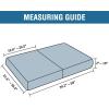 imageHVERSAILTEX High Stretch Individual Seat Cushion Covers Sofa Slipcovers Featuring Jacquard Textured Twill Fabric 3 Pack for 3 Couch Cushion GreyGrey