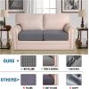 imageHVERSAILTEX High Stretch Individual Seat Cushion Covers Sofa Slipcovers Featuring Jacquard Textured Twill Fabric 3 Pack for 3 Couch Cushion GreyGrey