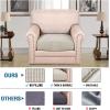 imageHVERSAILTEX High Stretch Individual Seat Cushion Covers Sofa Slipcovers Featuring Jacquard Textured Twill Fabric 3 Pack for 3 Couch Cushion GreyIsland Fossi