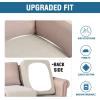 imageHVERSAILTEX High Stretch Individual Seat Cushion Covers Sofa Slipcovers Featuring Jacquard Textured Twill Fabric 3 Pack for 3 Couch Cushion GreyIsland Fossi
