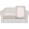 imageHVERSAILTEX High Stretch Individual Seat Cushion Covers Sofa Slipcovers Featuring Jacquard Textured Twill Fabric 3 Pack for 3 Couch Cushion GreyIvory