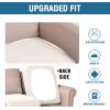 imageHVERSAILTEX High Stretch Individual Seat Cushion Covers Sofa Slipcovers Featuring Jacquard Textured Twill Fabric 3 Pack for 3 Couch Cushion GreyIvory