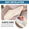 imageHVERSAILTEX High Stretch Individual Seat Cushion Covers Sofa Slipcovers Featuring Jacquard Textured Twill Fabric 3 Pack for 3 Couch Cushion GreyNatural