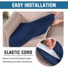 imageHVERSAILTEX High Stretch Individual Seat Cushion Covers Sofa Slipcovers Featuring Jacquard Textured Twill Fabric 3 Pack for 3 Couch Cushion GreyNavy