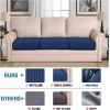 imageHVERSAILTEX High Stretch Individual Seat Cushion Covers Sofa Slipcovers Featuring Jacquard Textured Twill Fabric 3 Pack for 3 Couch Cushion GreyNavy