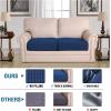 imageHVERSAILTEX High Stretch Individual Seat Cushion Covers Sofa Slipcovers Featuring Jacquard Textured Twill Fabric 3 Pack for 3 Couch Cushion GreyNavy