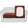 imageHVERSAILTEX High Stretch Individual Seat Cushion Covers Sofa Slipcovers Featuring Jacquard Textured Twill Fabric 3 Pack for 3 Couch Cushion GreyRust