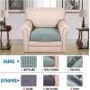 imageHVERSAILTEX High Stretch Individual Seat Cushion Covers Sofa Slipcovers Featuring Jacquard Textured Twill Fabric 3 Pack for 3 Couch Cushion GreySage