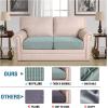 imageHVERSAILTEX High Stretch Individual Seat Cushion Covers Sofa Slipcovers Featuring Jacquard Textured Twill Fabric 3 Pack for 3 Couch Cushion GreySage