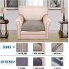 imageHVERSAILTEX High Stretch Individual Seat Cushion Covers Sofa Slipcovers Featuring Jacquard Textured Twill Fabric 3 Pack for 3 Couch Cushion GreyTaupe