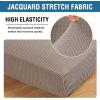 imageHVERSAILTEX High Stretch Individual Seat Cushion Covers Sofa Slipcovers Featuring Jacquard Textured Twill Fabric 3 Pack for 3 Couch Cushion GreyTaupe