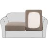 imageHVERSAILTEX High Stretch Individual Seat Cushion Covers Sofa Slipcovers Featuring Jacquard Textured Twill Fabric 3 Pack for 3 Couch Cushion GreyTaupe