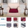 imageHVERSAILTEX High Stretch Individual Seat Cushion Covers Sofa Slipcovers Featuring Jacquard Textured Twill Fabric 3 Pack for 3 Couch Cushion GreyWineBurgundy