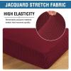imageHVERSAILTEX High Stretch Individual Seat Cushion Covers Sofa Slipcovers Featuring Jacquard Textured Twill Fabric 3 Pack for 3 Couch Cushion GreyWineBurgundy