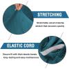 imageHVERSAILTEX Velvet Dining Chair Covers Stretch Chair Covers for Dining Room Set of 4 Parson Chair Slipcovers Chair Protectors Covers Dining Soft Thick Solid Velvet Fabric Washable BlackDeep Teal