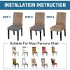 imageHVERSAILTEX Velvet Dining Chair Covers Stretch Chair Covers for Dining Room Set of 4 Parson Chair Slipcovers Chair Protectors Covers Dining Soft Thick Solid Velvet Fabric Washable BlackCamel