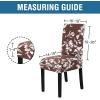 imageHVERSAILTEX Velvet Dining Chair Covers Stretch Chair Covers for Dining Room Set of 4 Parson Chair Slipcovers Chair Protectors Covers Dining Soft Thick Solid Velvet Fabric Washable BlackFloral Chocolate