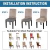 imageHVERSAILTEX Velvet Dining Chair Covers Stretch Chair Covers for Dining Room Set of 4 Parson Chair Slipcovers Chair Protectors Covers Dining Soft Thick Solid Velvet Fabric Washable BlackTaupe