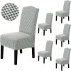 imageHVERSAILTEX Velvet Dining Chair Covers Stretch Chair Covers for Dining Room Set of 4 Parson Chair Slipcovers Chair Protectors Covers Dining Soft Thick Solid Velvet Fabric Washable BlackChecked Green