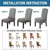 imageHVERSAILTEX Velvet Dining Chair Covers Stretch Chair Covers for Dining Room Set of 4 Parson Chair Slipcovers Chair Protectors Covers Dining Soft Thick Solid Velvet Fabric Washable BlackChecked Black