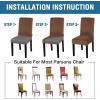 imageHVERSAILTEX Velvet Dining Chair Covers Stretch Chair Covers for Dining Room Set of 4 Parson Chair Slipcovers Chair Protectors Covers Dining Soft Thick Solid Velvet Fabric Washable BlackCaramel