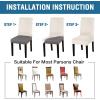 imageHVERSAILTEX Velvet Dining Chair Covers Stretch Chair Covers for Dining Room Set of 4 Parson Chair Slipcovers Chair Protectors Covers Dining Soft Thick Solid Velvet Fabric Washable BlackIvory