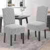imageHVERSAILTEX Velvet Dining Chair Covers Stretch Chair Covers for Dining Room Set of 4 Parson Chair Slipcovers Chair Protectors Covers Dining Soft Thick Solid Velvet Fabric Washable BlackChecked Grey