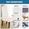 imageHVERSAILTEX Velvet Dining Chair Covers Stretch Chair Covers for Dining Room Set of 4 Parson Chair Slipcovers Chair Protectors Covers Dining Soft Thick Solid Velvet Fabric Washable BlackIvory