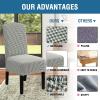 imageHVERSAILTEX Velvet Dining Chair Covers Stretch Chair Covers for Dining Room Set of 4 Parson Chair Slipcovers Chair Protectors Covers Dining Soft Thick Solid Velvet Fabric Washable BlackChecked Green