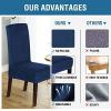 imageHVERSAILTEX Velvet Dining Chair Covers Stretch Chair Covers for Dining Room Set of 4 Parson Chair Slipcovers Chair Protectors Covers Dining Soft Thick Solid Velvet Fabric Washable BlackNavy