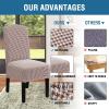 imageHVERSAILTEX Velvet Dining Chair Covers Stretch Chair Covers for Dining Room Set of 4 Parson Chair Slipcovers Chair Protectors Covers Dining Soft Thick Solid Velvet Fabric Washable BlackChecked Caramel