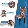 imageHVERSAILTEX Velvet Dining Chair Covers Stretch Chair Covers for Dining Room Set of 4 Parson Chair Slipcovers Chair Protectors Covers Dining Soft Thick Solid Velvet Fabric Washable BlackFloral Chocolate