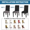 imageHVERSAILTEX Velvet Dining Chair Covers Stretch Chair Covers for Dining Room Set of 4 Parson Chair Slipcovers Chair Protectors Covers Dining Soft Thick Solid Velvet Fabric Washable BlackBlack